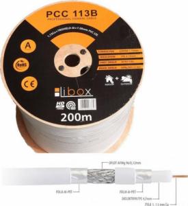 Shumee Przewód koncentryczny SAT 1,13/4,7 LIBOX reakcja na ogień Eca PCC113B /200m/ 1
