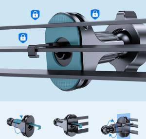Joyroom JOYROOM JR-ZS243 VENT CAR MOUNT WIRELESS CHARGER 15W BLACK 8