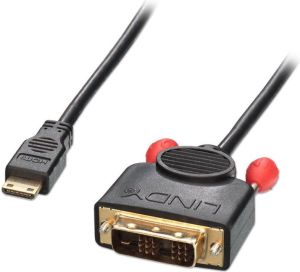Kabel Lindy HDMI Mini - DVI-D 1m czarny (41176) 1
