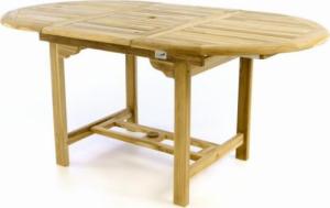 Divero Stół ogrodowy wykonany z drewna tekowego DIVERO - 120/170 cm 1