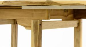 Divero Stół ogrodowy wykonany z drewna tekowego DIVERO - 120/170 cm 6