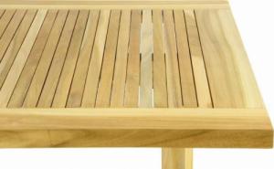 Divero STÓŁ DIVERO - stół tekowy ogrodowy - składany - 130 x 65 cm 5