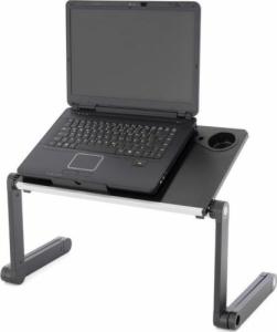 Podstawka chłodząca Divero Stolik na laptopa z wentylatorem USB - srebrny czarny 2