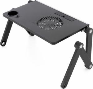 Podstawka chłodząca Divero Stolik na laptopa z wentylatorem USB - srebrny czarny 3