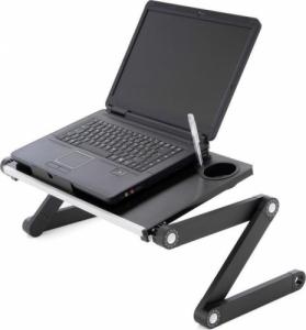 Podstawka chłodząca Divero Stolik na laptopa z wentylatorem USB - srebrny czarny 5