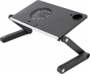 Podstawka chłodząca Divero Stolik na laptopa z wentylatorem USB - srebrny czarny 6