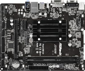 Płyta główna ASRock J3160M, J3160, DualDDR3-1600, SATA3, HDMI, DVI, D-Sub, USB 3.0, mATX 2