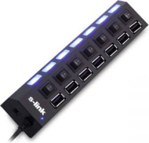HUB USB S-link SL-775 7 x Port USB 2.0 Rozdzielacz/Rozgałęźnik 2