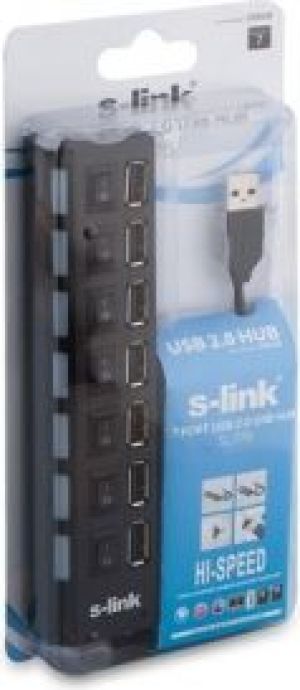 HUB USB S-link SL-775 7 x Port USB 2.0 Rozdzielacz/Rozgałęźnik 3