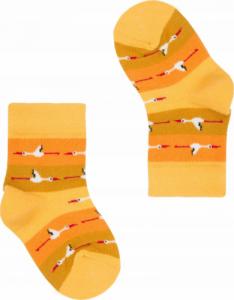 FAVES. Socks&Friends Śmieszne kolorowe skarpetki, BOCIANY dzieci 14-19 1