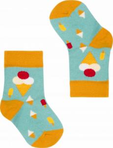 FAVES. Socks&Friends Śmieszne kolorowe skarpetki, LODY dzieci 14-19 1