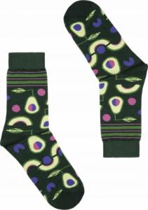 FAVES. Socks&Friends Śmieszne kolorowe skarpetki, AWOKADO dzieci 26-30 1
