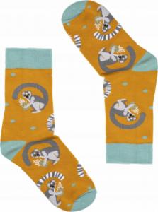 FAVES. Socks&Friends Śmieszne kolorowe skarpetki, LEMURY dzieci 26-30 1