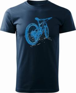 Topslang Koszulka rowerowa na rower z rowerem górskim MTB Góry Mountain Bike męska granatowa REGULAR S 1