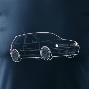 Topslang Koszulka VW Golf 4 z samochodem Golf 4 męska granatowa REGULAR S 2