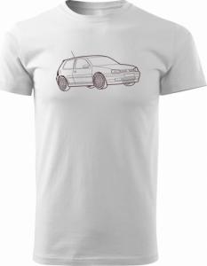 Topslang Koszulka VW Golf 4 z samochodem Golf 4 męska biały REGULAR XL 1