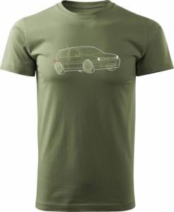 Topslang Koszulka VW Golf 4 z samochodem Golf 4 męska khaki REGULAR XL 1