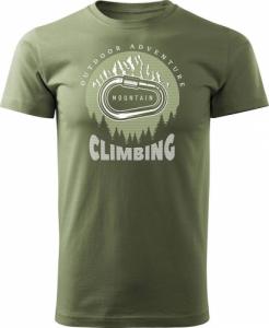 Topslang Koszulka z górami w góry wspinaczka climbing karabińczyk męska khaki REGULAR M 1
