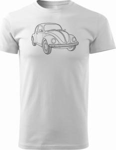 Topslang Koszulka VW Beatle garbus z samochodem garbusem męska biały REGULAR M 1
