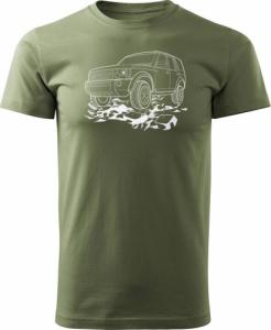 Topslang Koszulka z samochodem Land Rover Land Roverem męska khaki REGULAR L 1