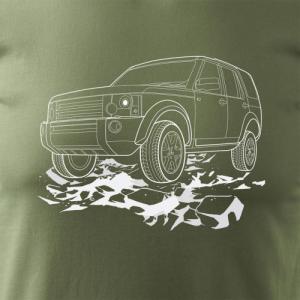 Topslang Koszulka z samochodem Land Rover Land Roverem męska khaki REGULAR XL 2
