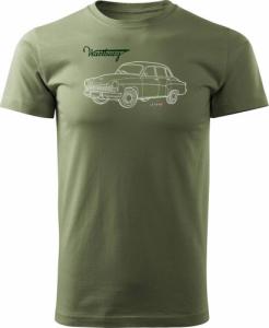 Topslang Koszulka z samochodem Wartburg legend oldtimer męska khaki REGULAR XL 1