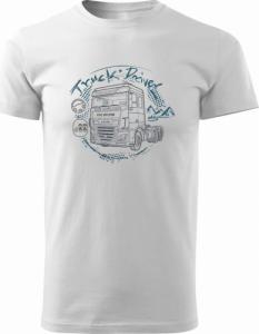 Topslang Koszulka z ciężarówką DAF prezent dla kierowcy Tira męska biała REGULAR r. XL 1