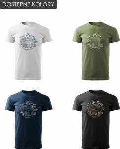 Topslang Koszulka z ciężarówką DAF prezent dla kierowcy Tira męska khaki REGULAR r. XL 3