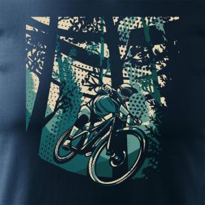Topslang Koszulka rowerowa na rower z rowerem górskim MTB Góry Mountain Bike męska granatowa REGULAR S 2