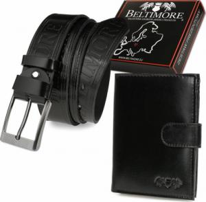 Beltimore Zestaw męski skórzany premium Beltimore portfel pasek U17 : Kolory - czarny, Rozmiar pasków - r.95-110 cm NoSize 1