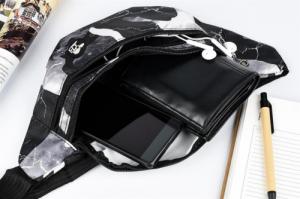 Beltimore Saszetka nerka pojemna solidna pasek czarna BELTIMORE B92 NoSize 2