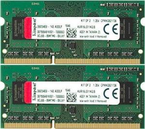 Pamięć do laptopa Kingston ValueRAM, SODIMM, DDR3L, 8 GB, 1600 MHz, CL11 (KVR16LS11K2/8) 1