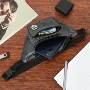 Szara Nerka saszetka skórzana solidna BELTIMORE logo F40 NoSize 2