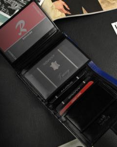 Ronaldo Skórzany portfel męski z kolorową wstawką  Ronaldo NoSize 9