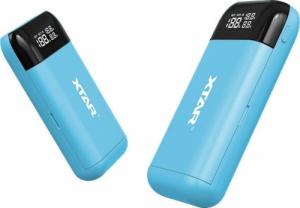 Ładowarka Xtar XTAR ŁADOWARKA/POWERBANK DO AKUMULATORÓW CYLINDRYCZNYCH LI-ION 18650/20700/21700 NIEBIESKI PB2S 2