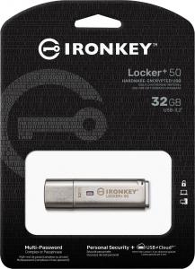 Pendrive Kingston IronKey Locker+ 50, 32 GB  (IKLP50/32GB) 6