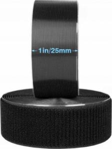 Wobell Rzepowa taśma samoprzylepna w rolce 25mm czarna 4,57m 13