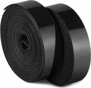 Wobell Rzepowa taśma samoprzylepna w rolce 25mm czarna 4,57m 3