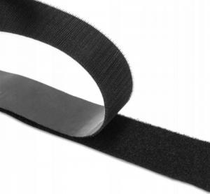 Wobell Rzepowa taśma samoprzylepna w rolce 25mm czarna 4,57m 5
