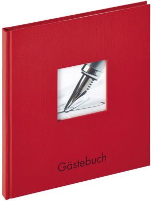 Walther Walther Fun Guestbook red 23x25 72 white Pages (GB-205-R) 1