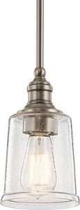 Lampa wisząca Elstead Lampa wisząca KL-WAVERLY-MP-CLP vinatge szklany zwis do holu cyna 1