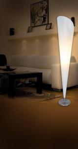 Lampa podłogowa Nave Polska Dekoracyjna lampa stojąca Tulip podłogowa do salonu stożek biały 1