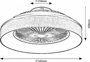 Wentylator Rabalux Benicio LED 4