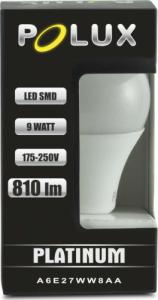 Polux Żarówka 301024 Polux LED 9W 3000K E27 A56 łezka 810lm 230V biała ciepła 3