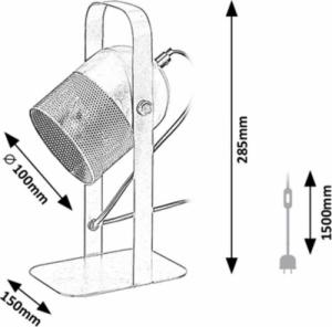 Lampa stołowa Rabalux Nowoczesna lampa stołowa Ronnie metalowa z regulacją gabinet szara 6