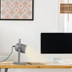 Lampa stołowa Rabalux Nowoczesna lampa stołowa Ronnie metalowa z regulacją gabinet szara 7