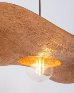 Lampa wisząca Sigma Sypialniana lampa wisząca KAPELLO metalowy kapelusz hat brązowy 3