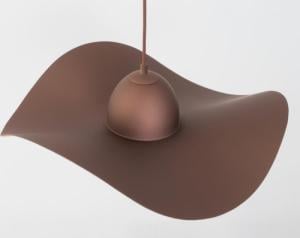 Lampa wisząca Sigma Sypialniana lampa wisząca KAPELLO metalowy kapelusz hat brązowy 4