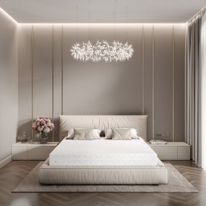 Tompol Materac 160x200 kieszeniowy z pianką Visco TIMO 17 cm z pokrowcem H2 H3 4