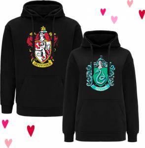 Babaco [Zestaw] Bluza damska z kapturem Harry Potter 023 Czarny + Bluza męska z kapturem Harry Potter 020 Czarny 1